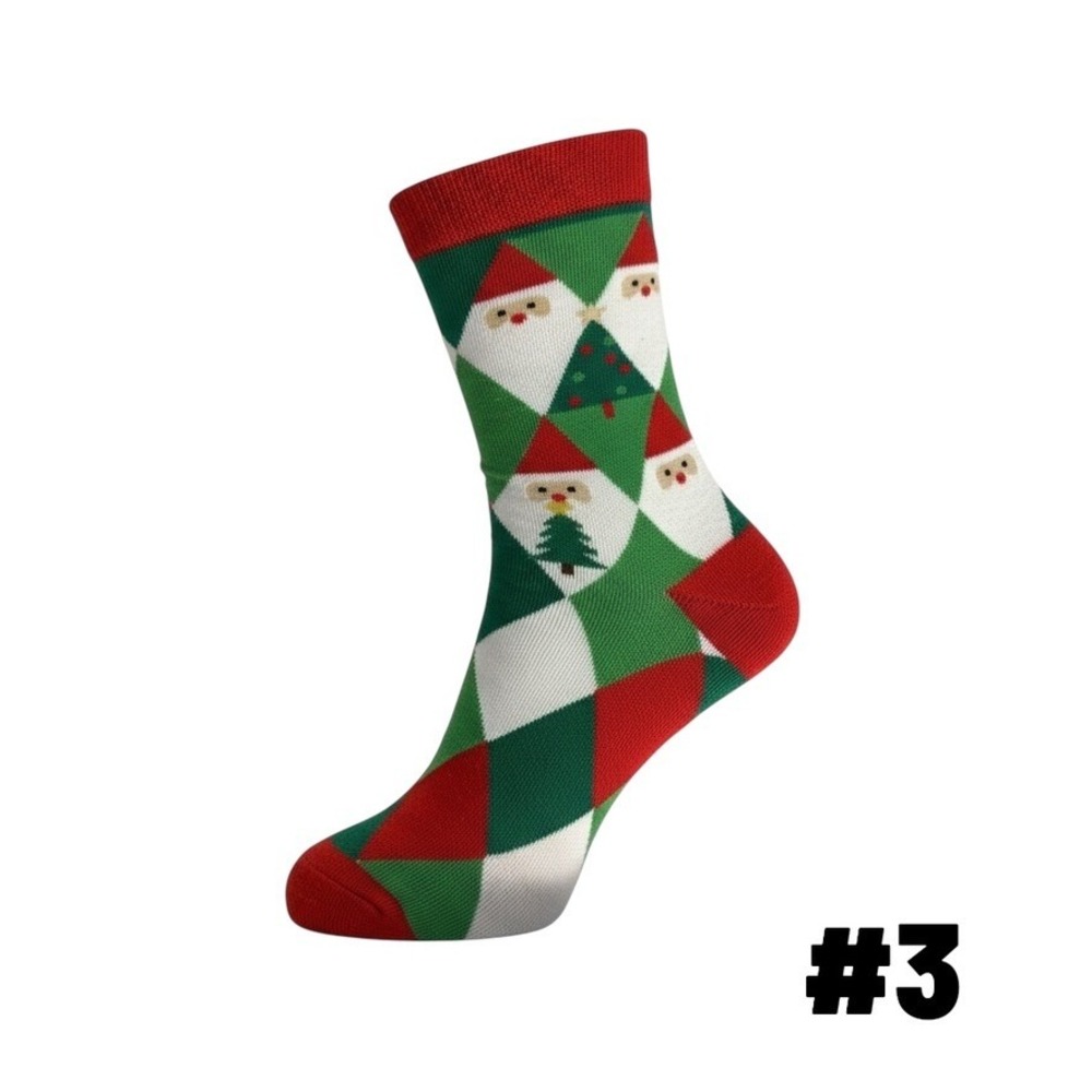 Novelty Christmas Knit Socks 5.5-8.5 US Holiday Santa Claus Unisex Soft Cozy NEW